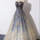 Sparkle Strapless A-Line Tulle Elegant Formal Prom Dress MD7180