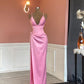 2023 Sexy Prom Dress Satin Sleeveless Evening Dress,MD7126
